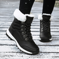Botas de nieve cálidas con cuello de pelo