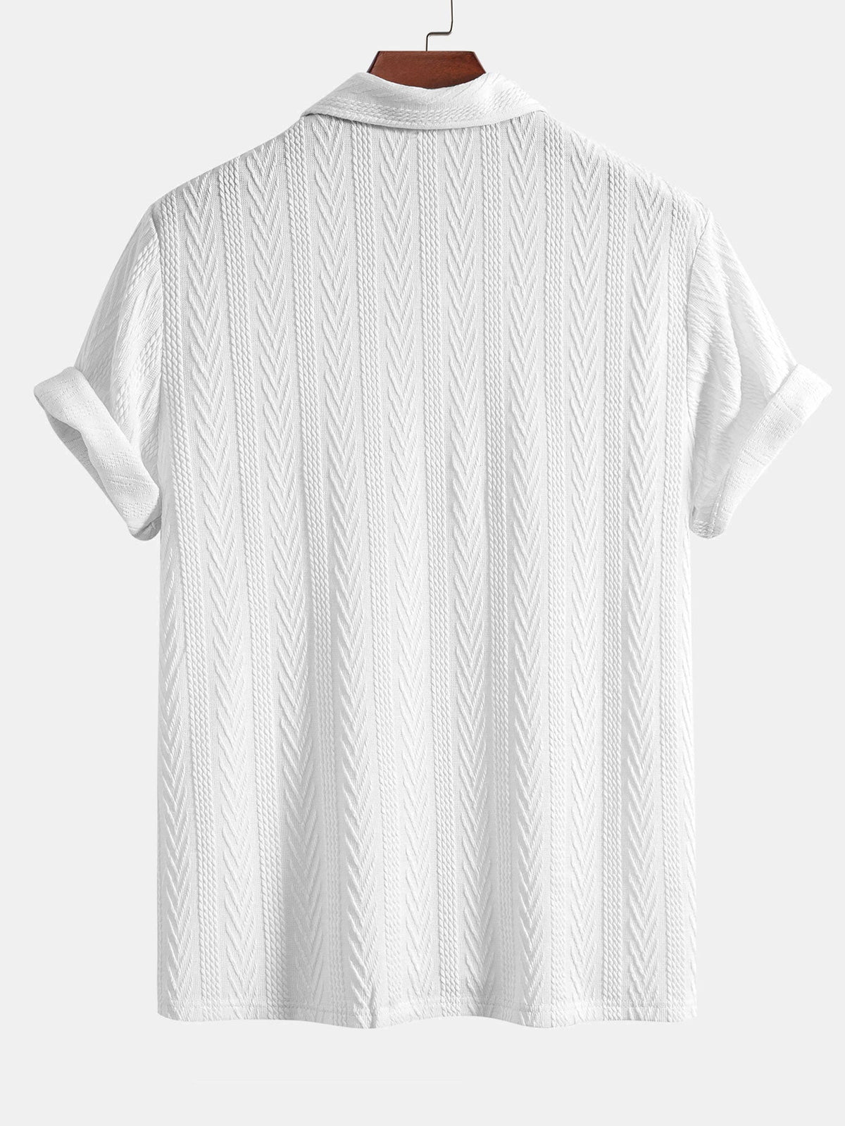 Polo de manga corta jacquard