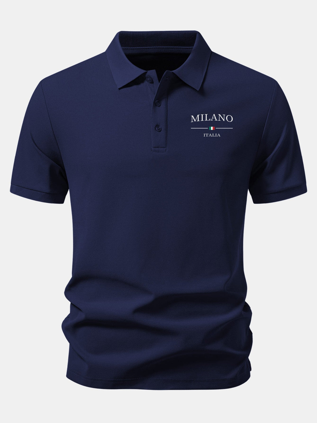 Polo pique con estampado Milano