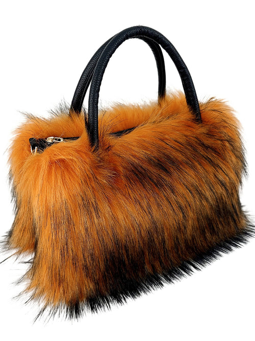 Bolso bandolera de pelo con cadena