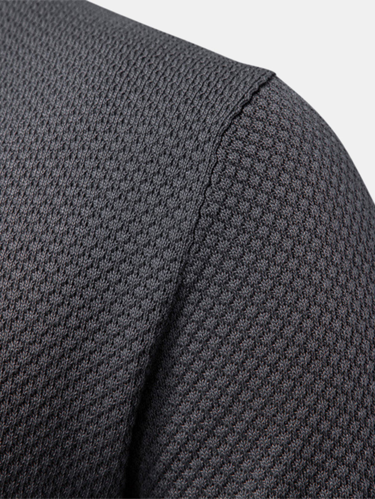 Polo de punto con textura de piña y cuello en V