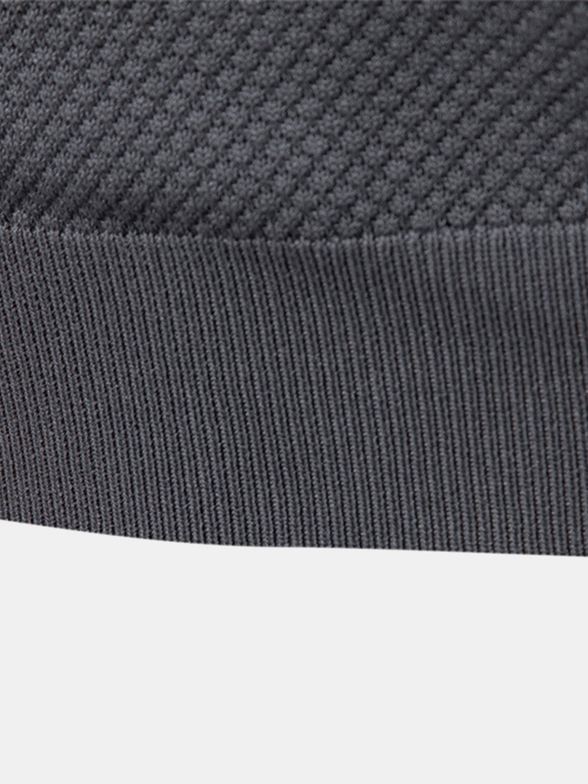 Polo de punto con textura de piña y cuello en V