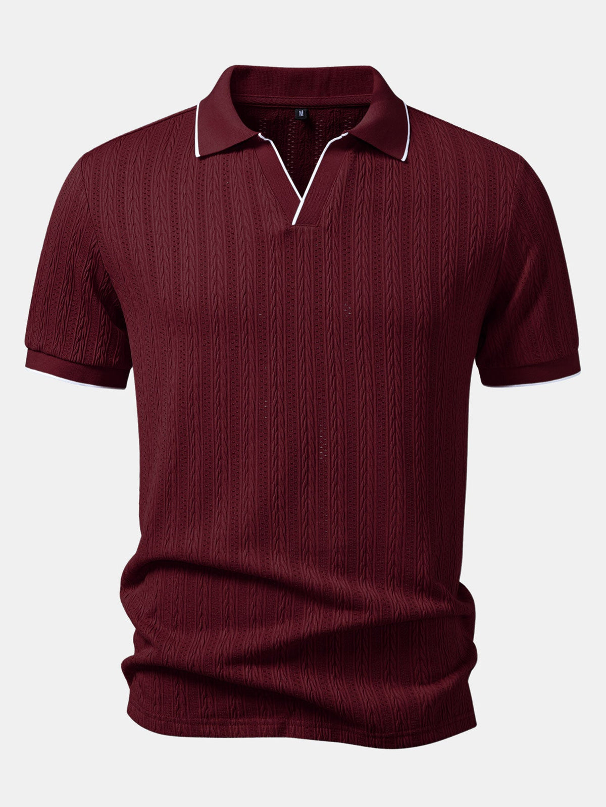 Polo Johnny Collar de jacquard geométrico