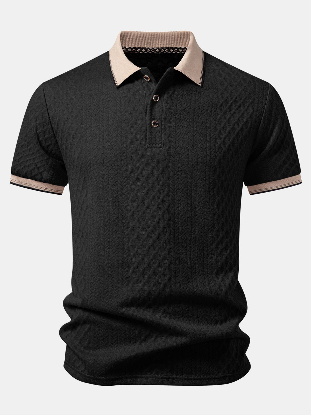Polo jacquard geométrico