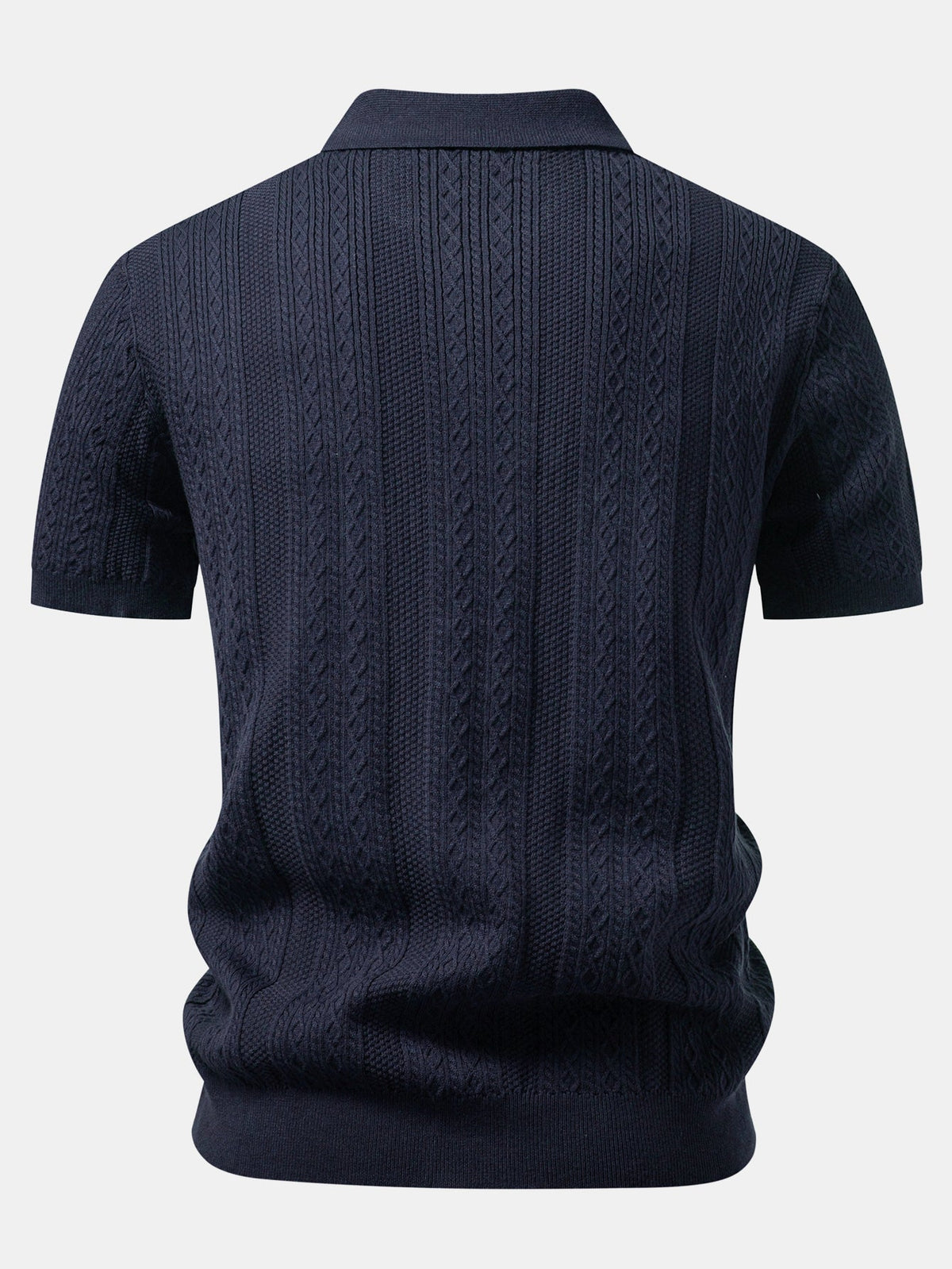 Polo de punto con jacquard geométrico