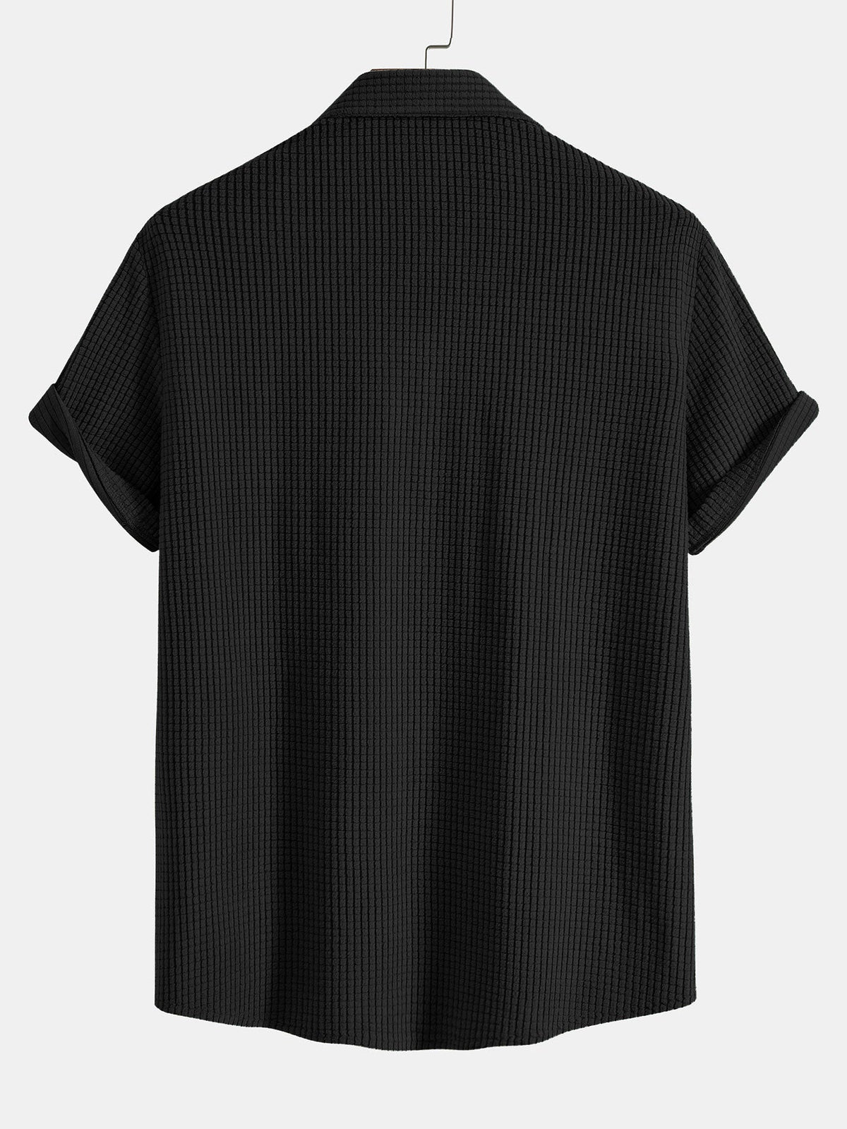 Camisa de Botones con Textura Waffle y Pantalones cortos