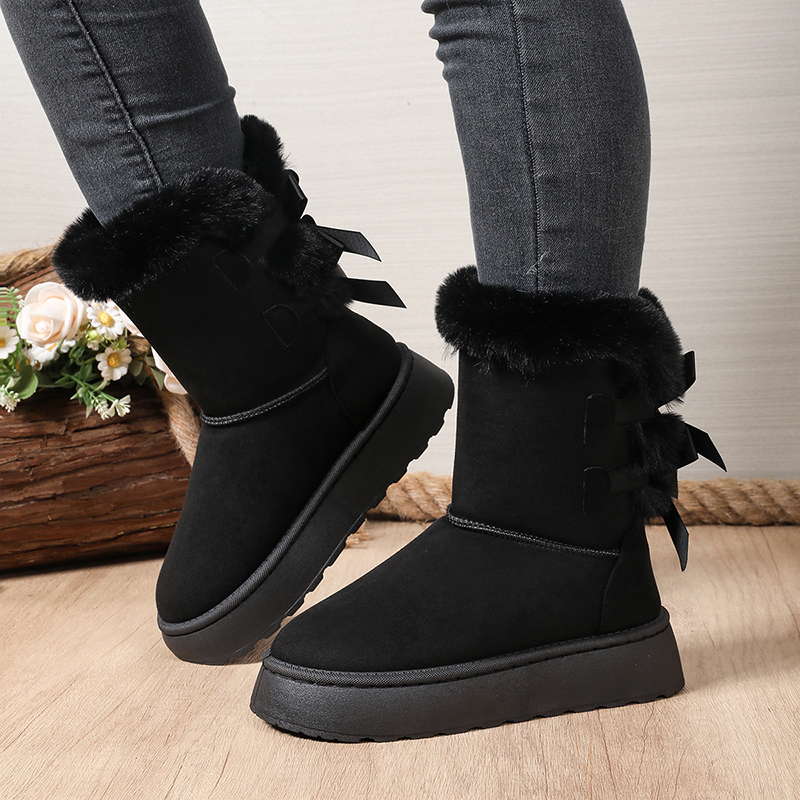 Botas de nieve de invierno con plataforma gruesa