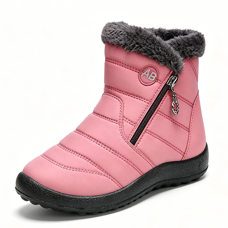 Botas de nieve acolchadas impermeables con cremallera lateral