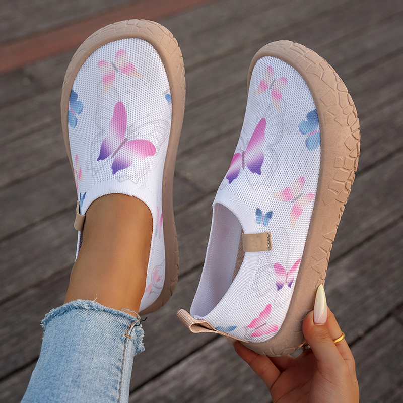 Zapatillas de lona sin cordones con estampado grafiti, ligeras y antideslizantes