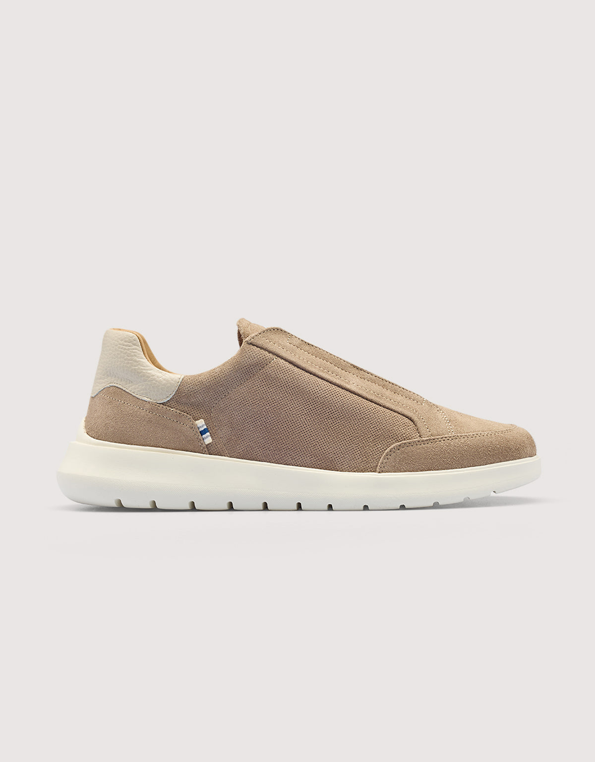 Zapatillas de Piel de Serraje Taupé