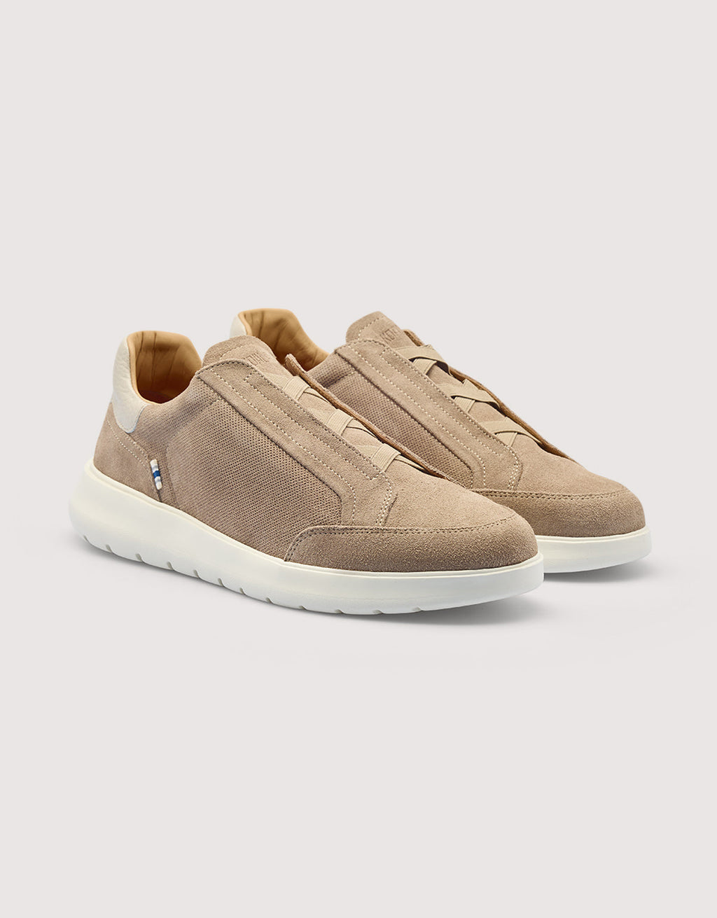 Zapatillas de Piel de Serraje Taupé