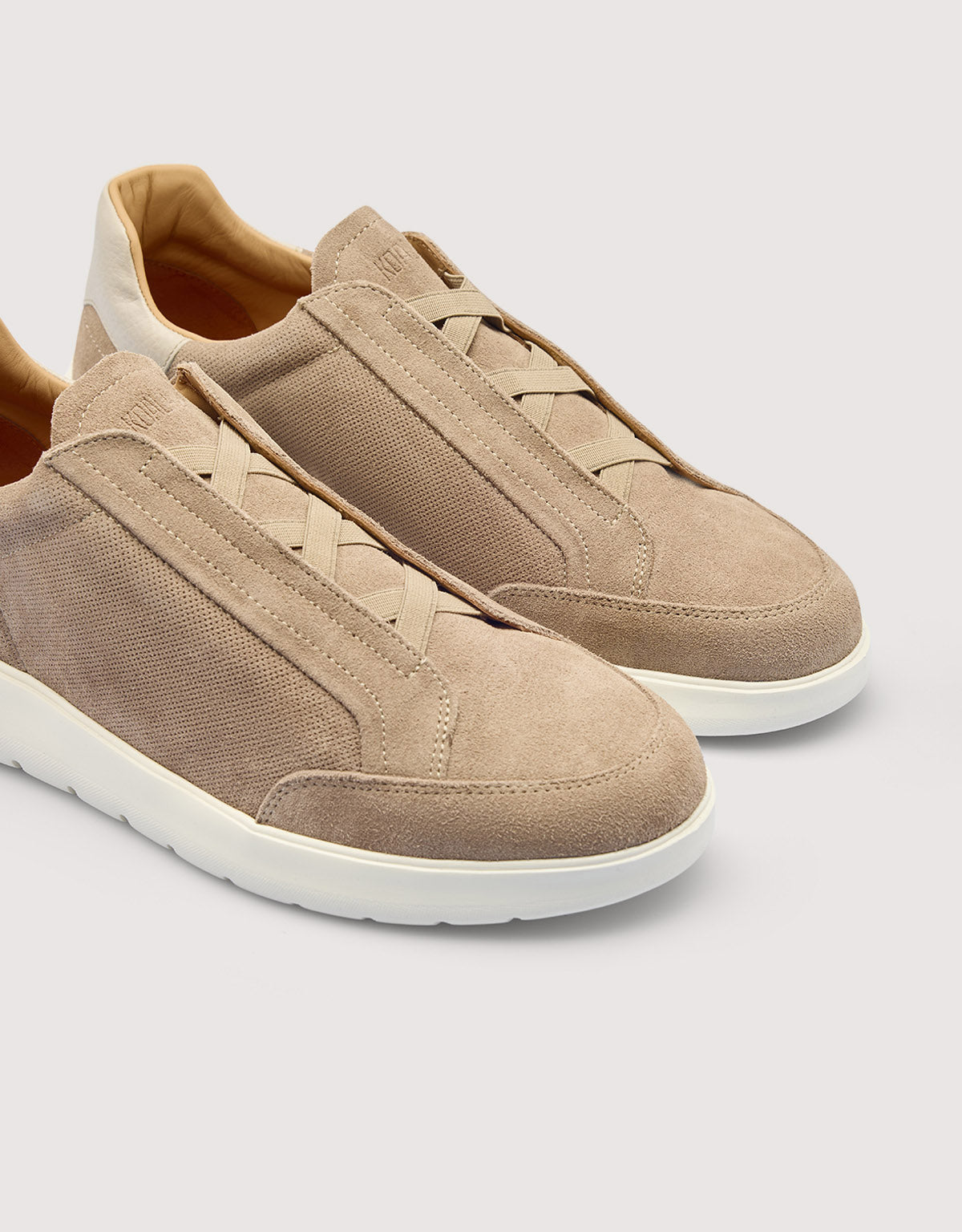 Zapatillas de Piel de Serraje Taupé