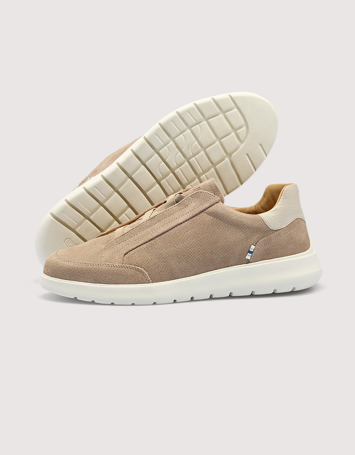 Zapatillas de Piel de Serraje Taupé