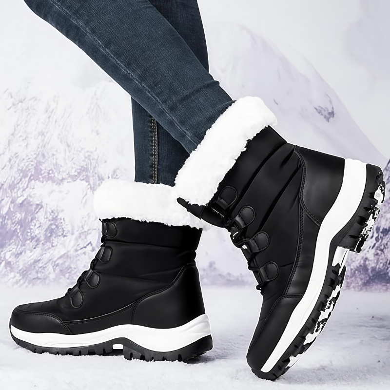 Botas de invierno hasta media pierna con cálido forro polar