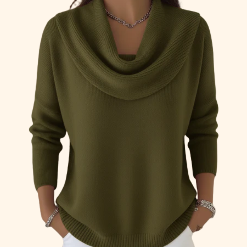 Inmaculada | Jersey de cuello alto drapeado