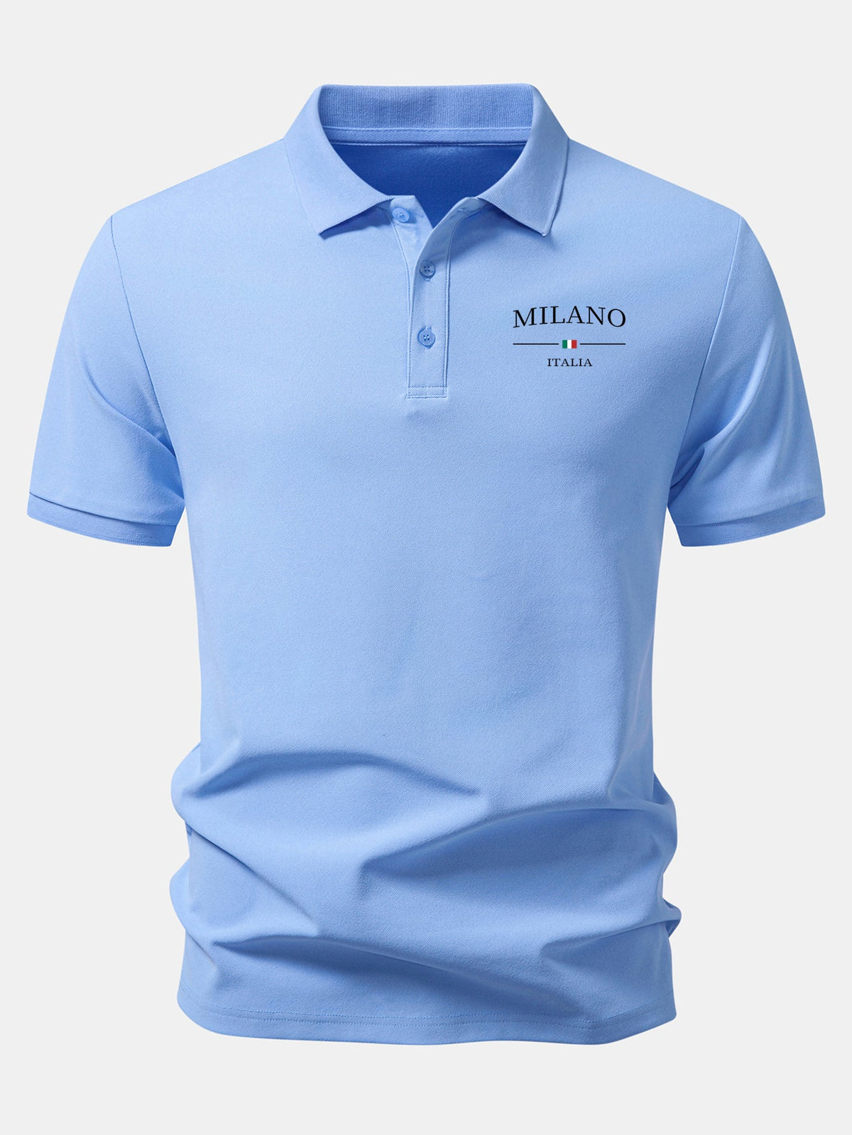 Polo pique con estampado Milano