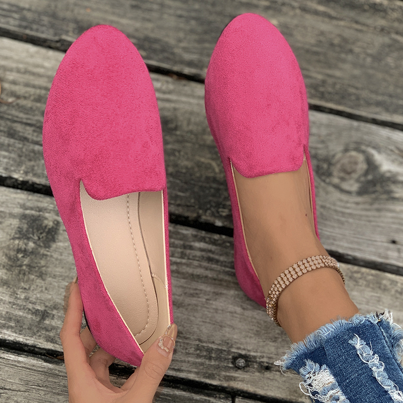 Bailarinas de ante sin cordones con puntera fina