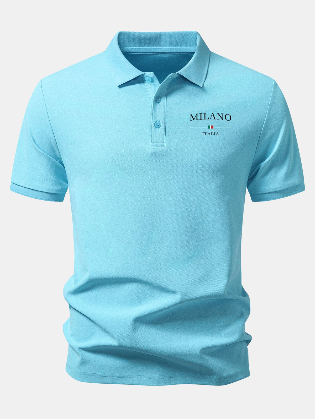 Polo pique con estampado Milano