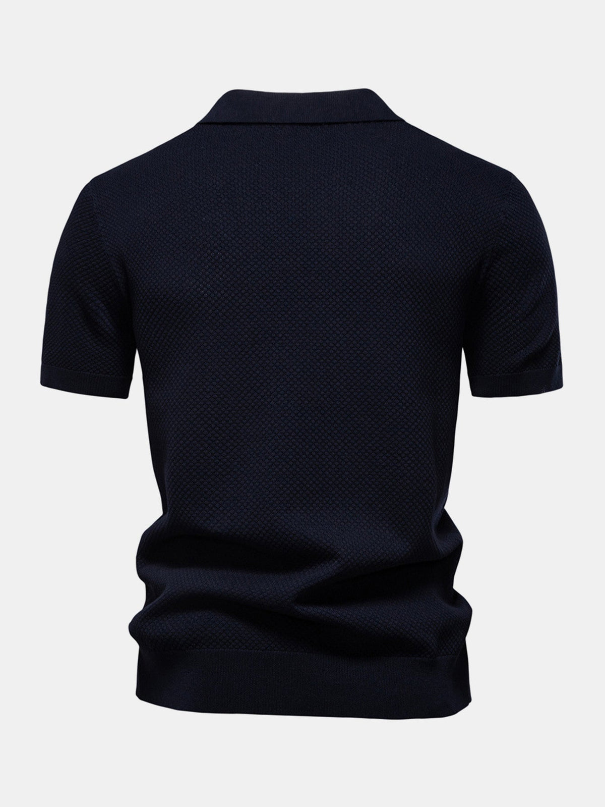Polo de punto con textura de piña y cuello en V