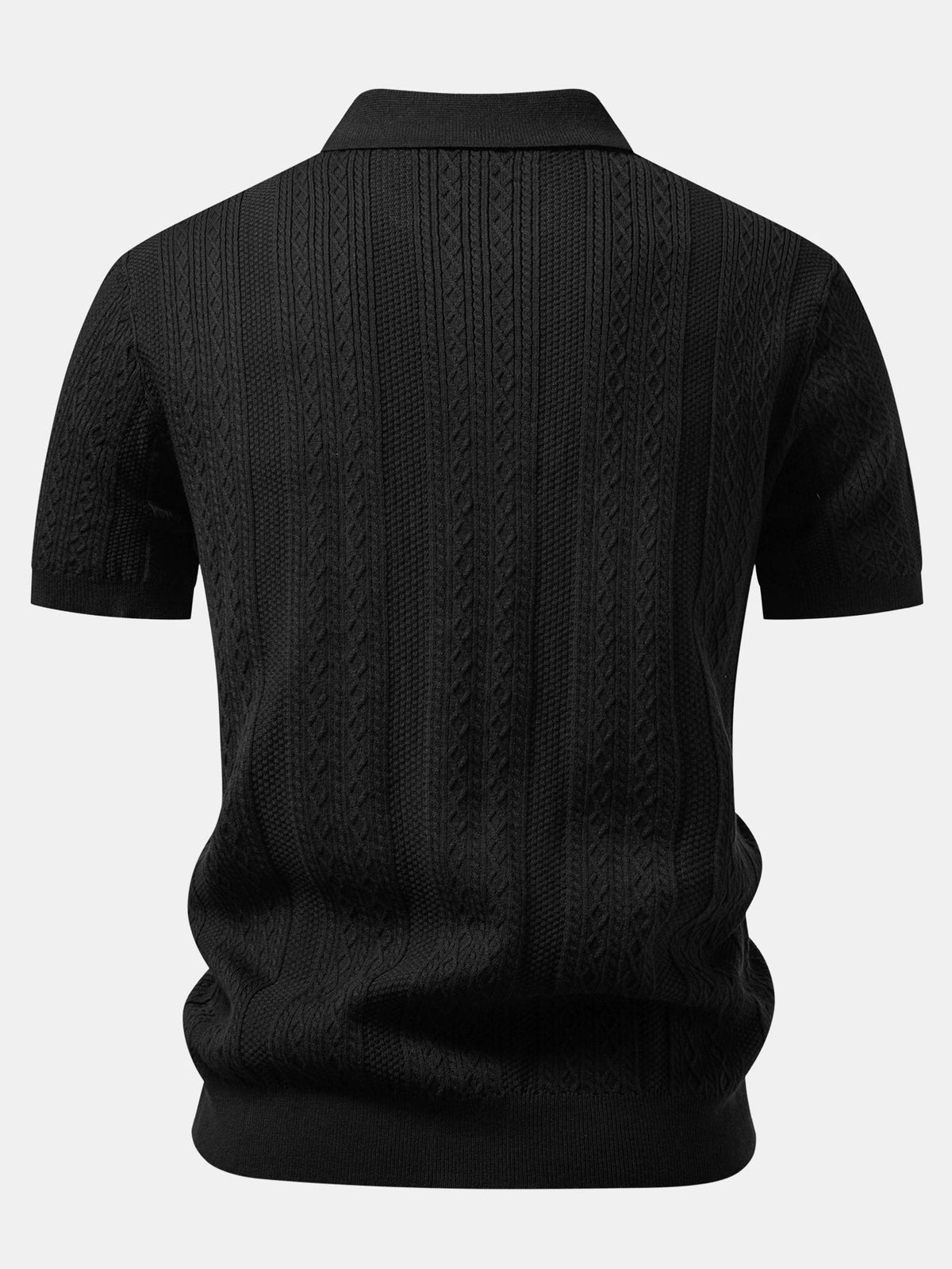 Polo de punto con jacquard geométrico