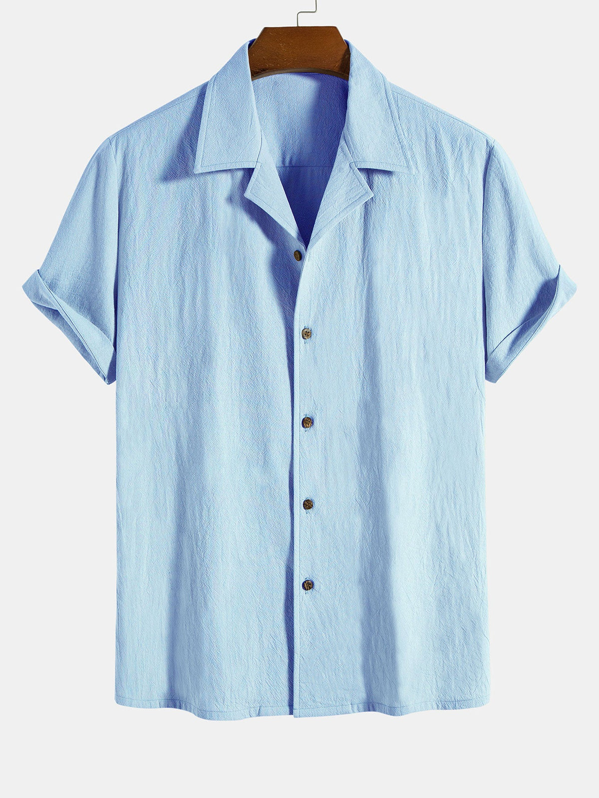 Camisa Revere de algodón texturizado y pantalones cortos de 5"