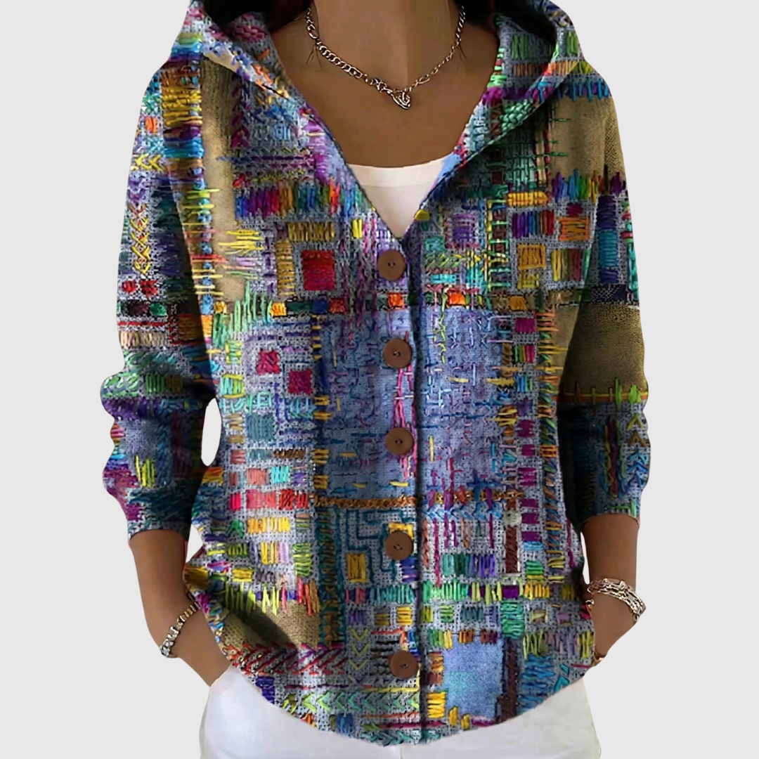 Chaqueta de punto con capucha Marinella
