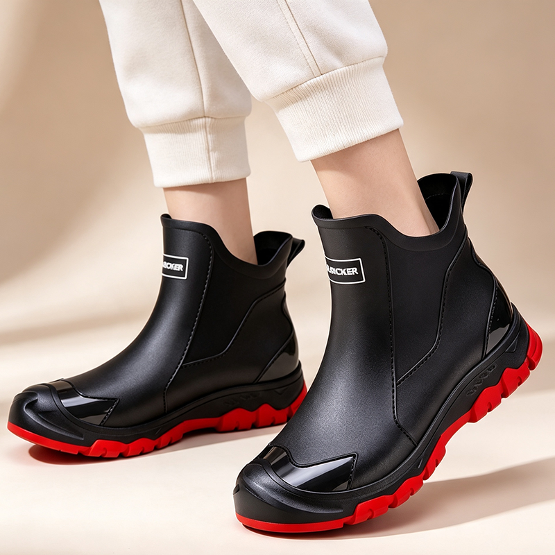 Botas de agua cortas impermeables unisex antideslizantes