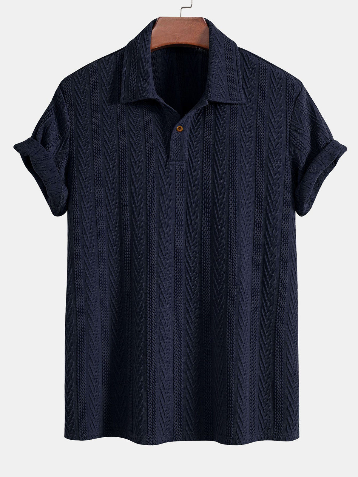 Polo de manga corta jacquard