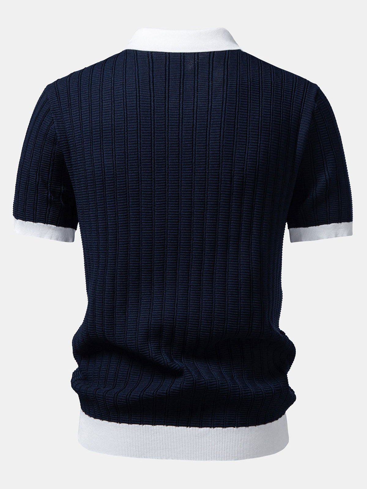 Polo Johnny Collar de punto texturizado con ribete de contraste