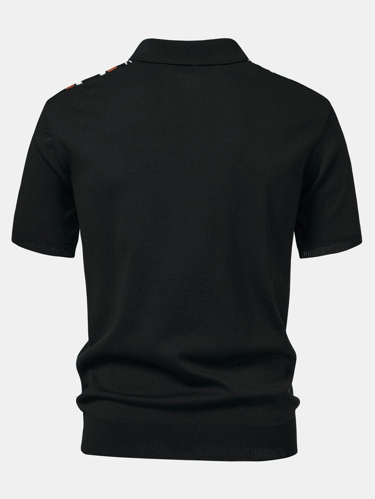 Polo de punto con cremallera y rayas
