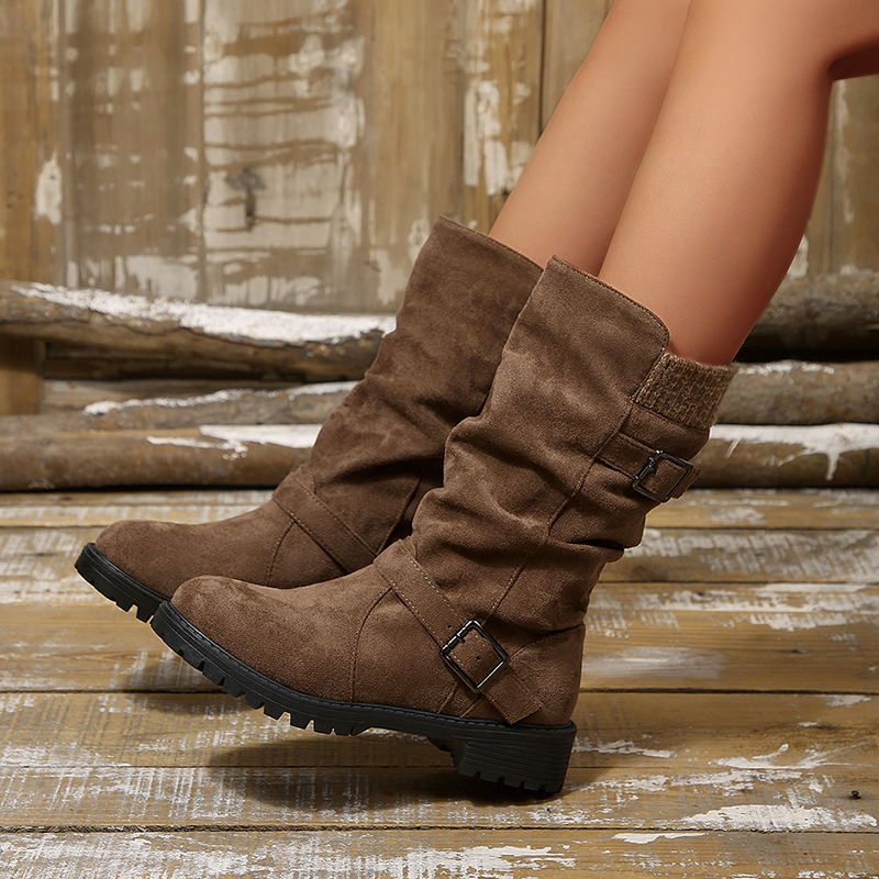 Botas casual con forro polar hasta media pierna