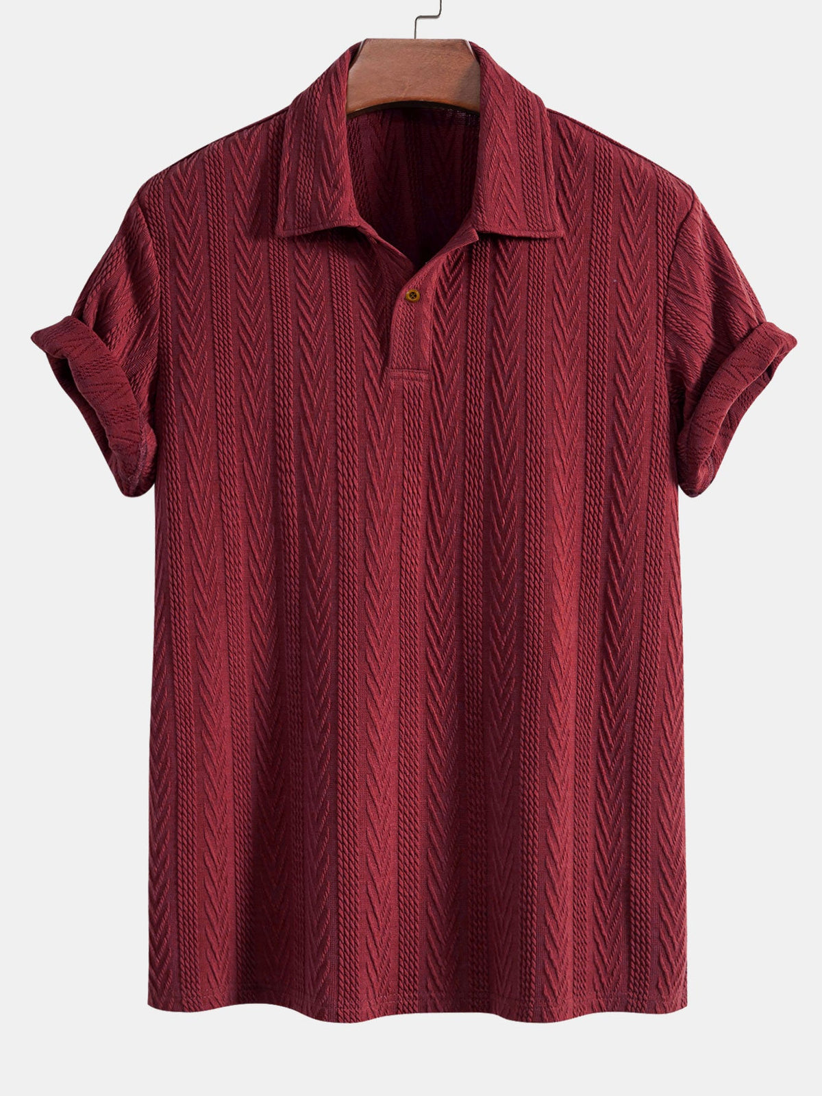 Polo de manga corta jacquard