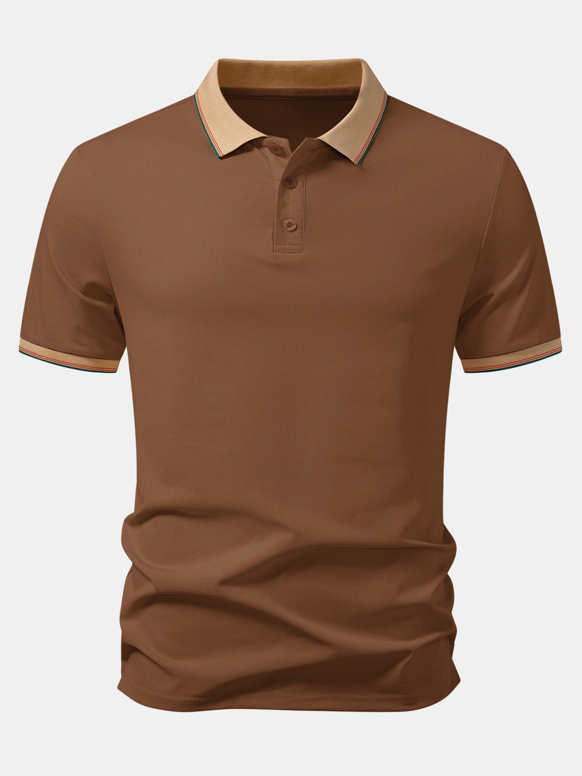 Polo piqué con cuello de contraste
