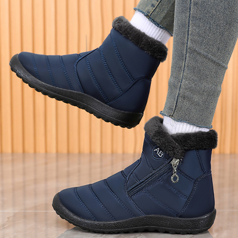Botas de nieve acolchadas impermeables con cremallera lateral