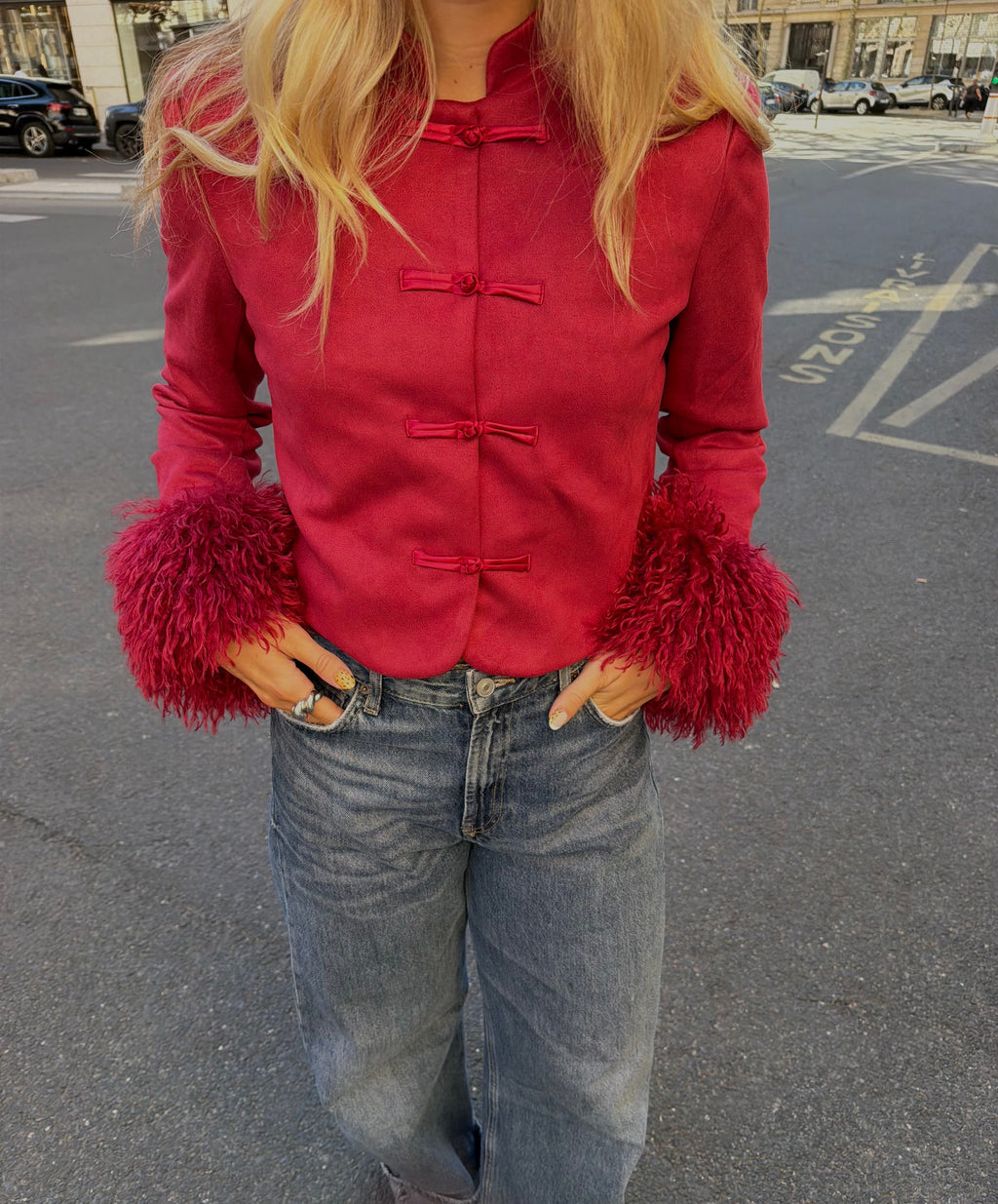 Amour | Chaqueta Estructurada Roja