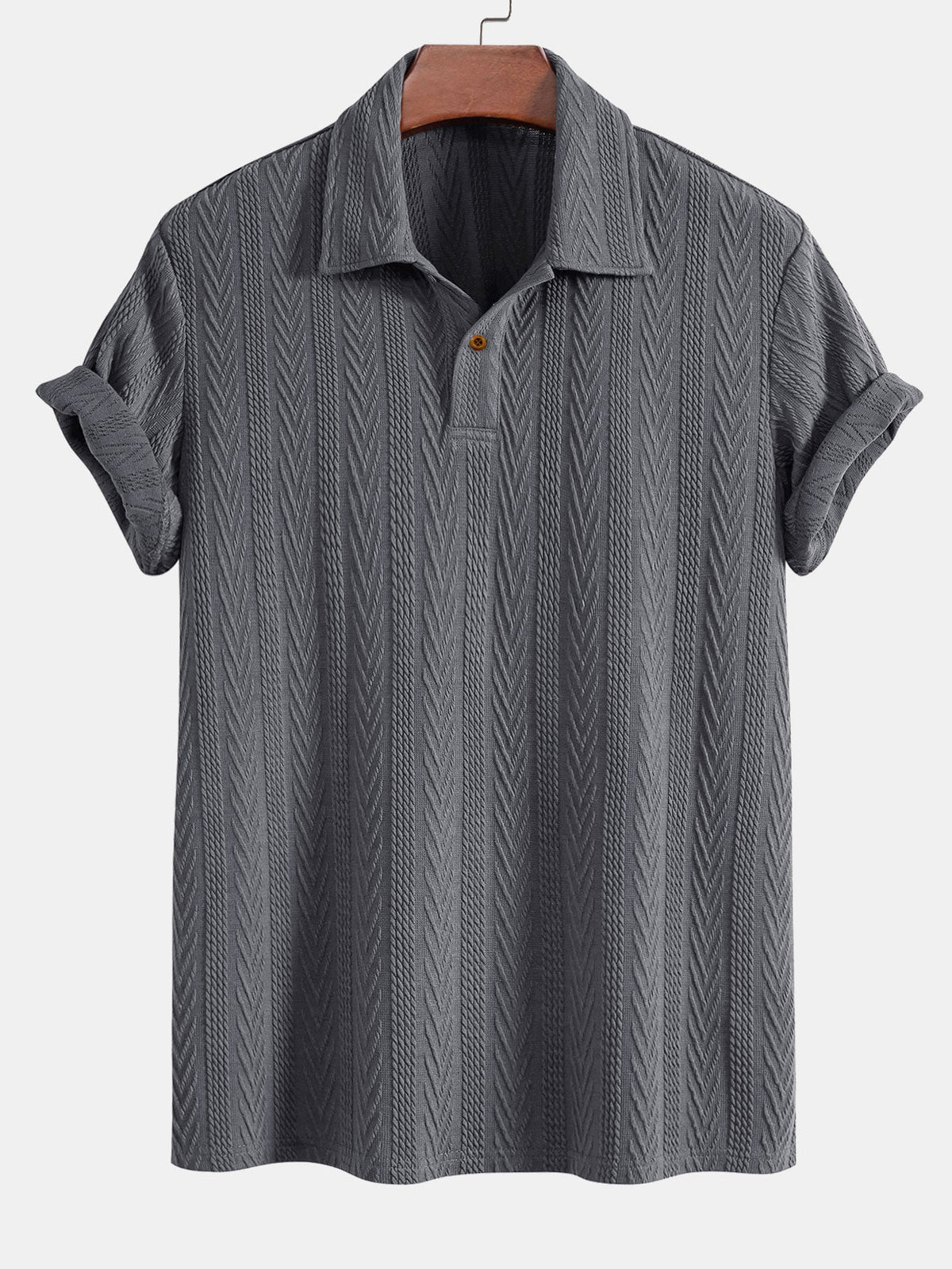 Polo de manga corta jacquard