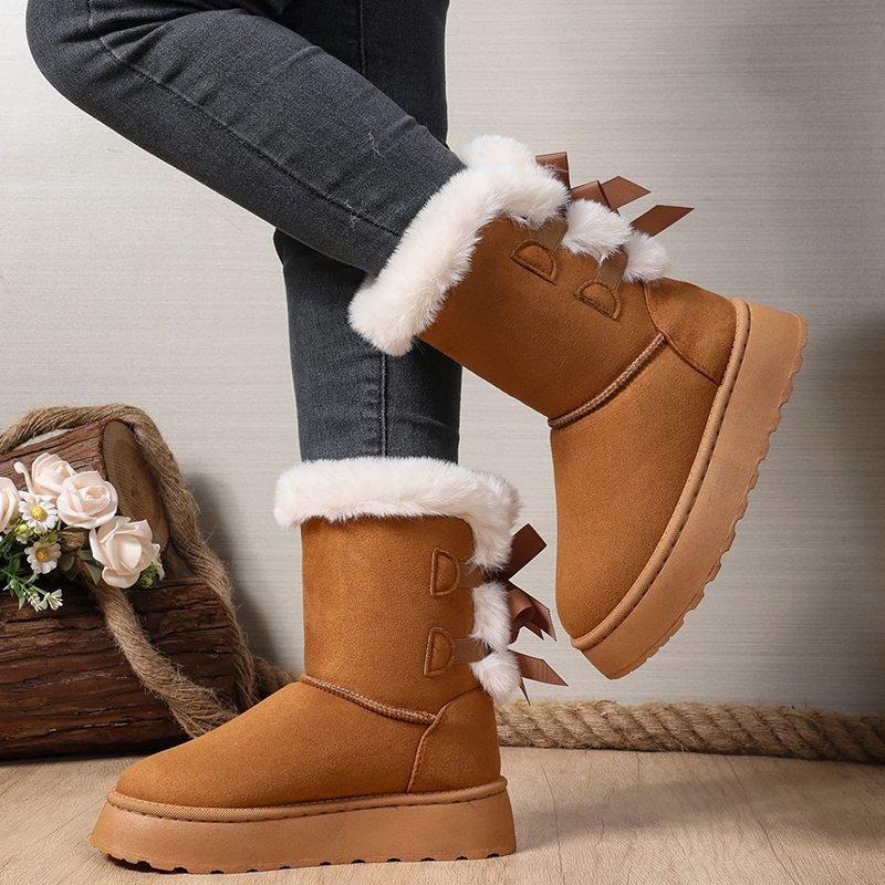 Botas de nieve de invierno con plataforma gruesa
