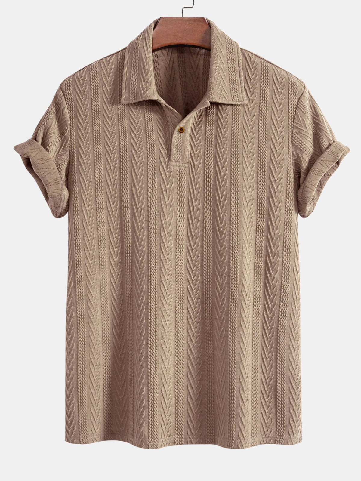 Polo de manga corta jacquard