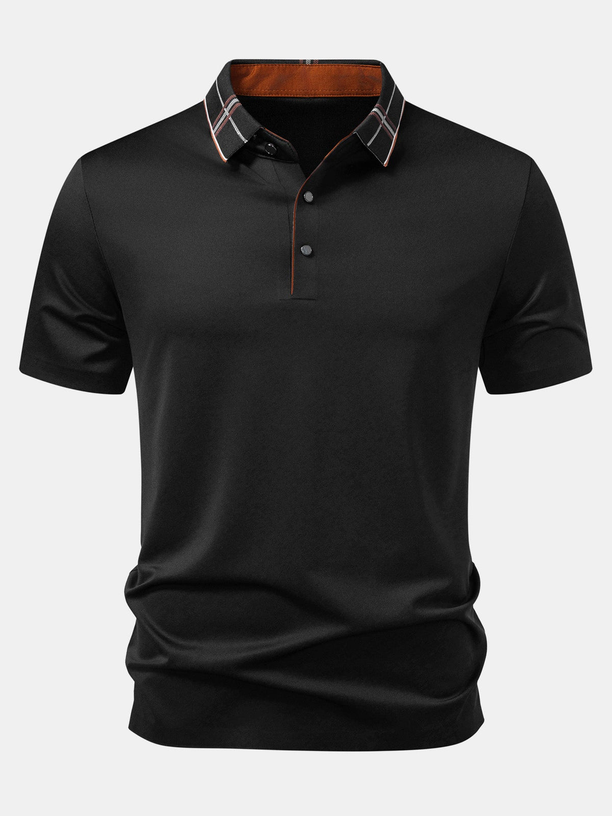 Polo con cuello a cuadros