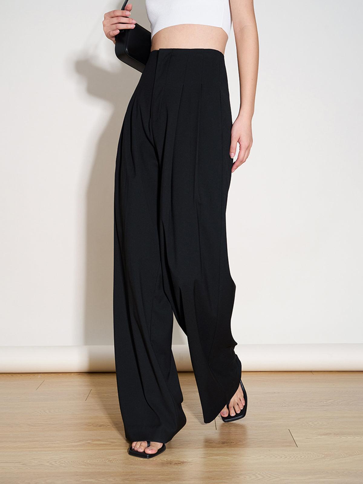 Pantalón de vestir ancho y fluido