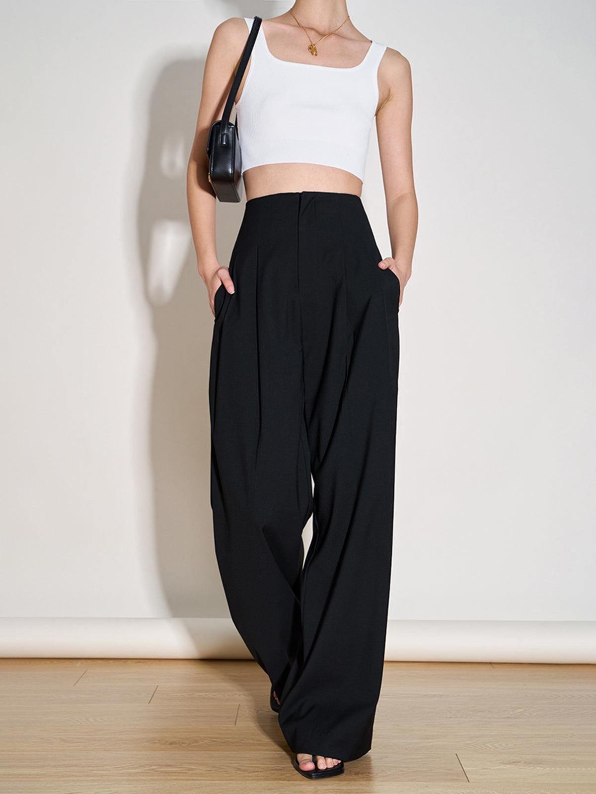 Pantalón de vestir ancho y fluido