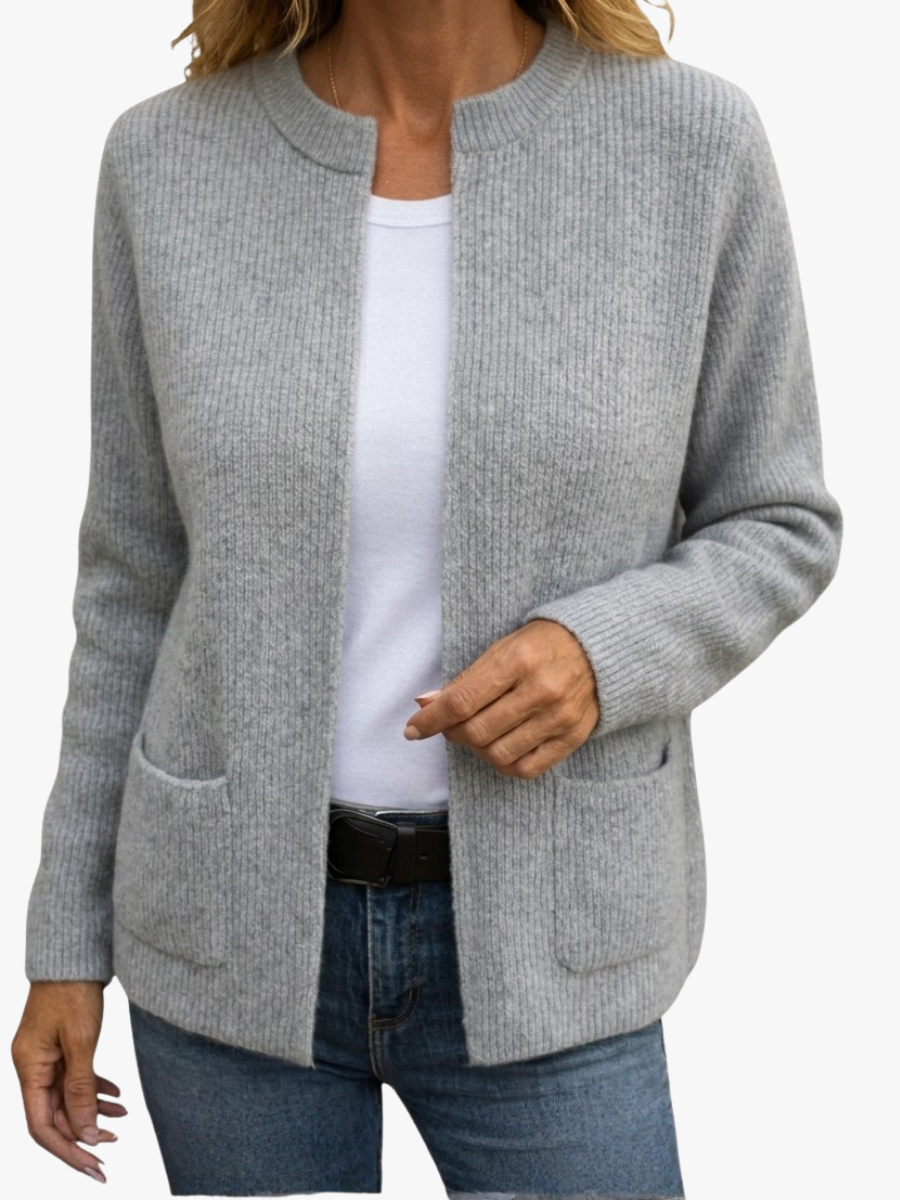 Chaqueta de punto con cremallera y bolsillos Colette