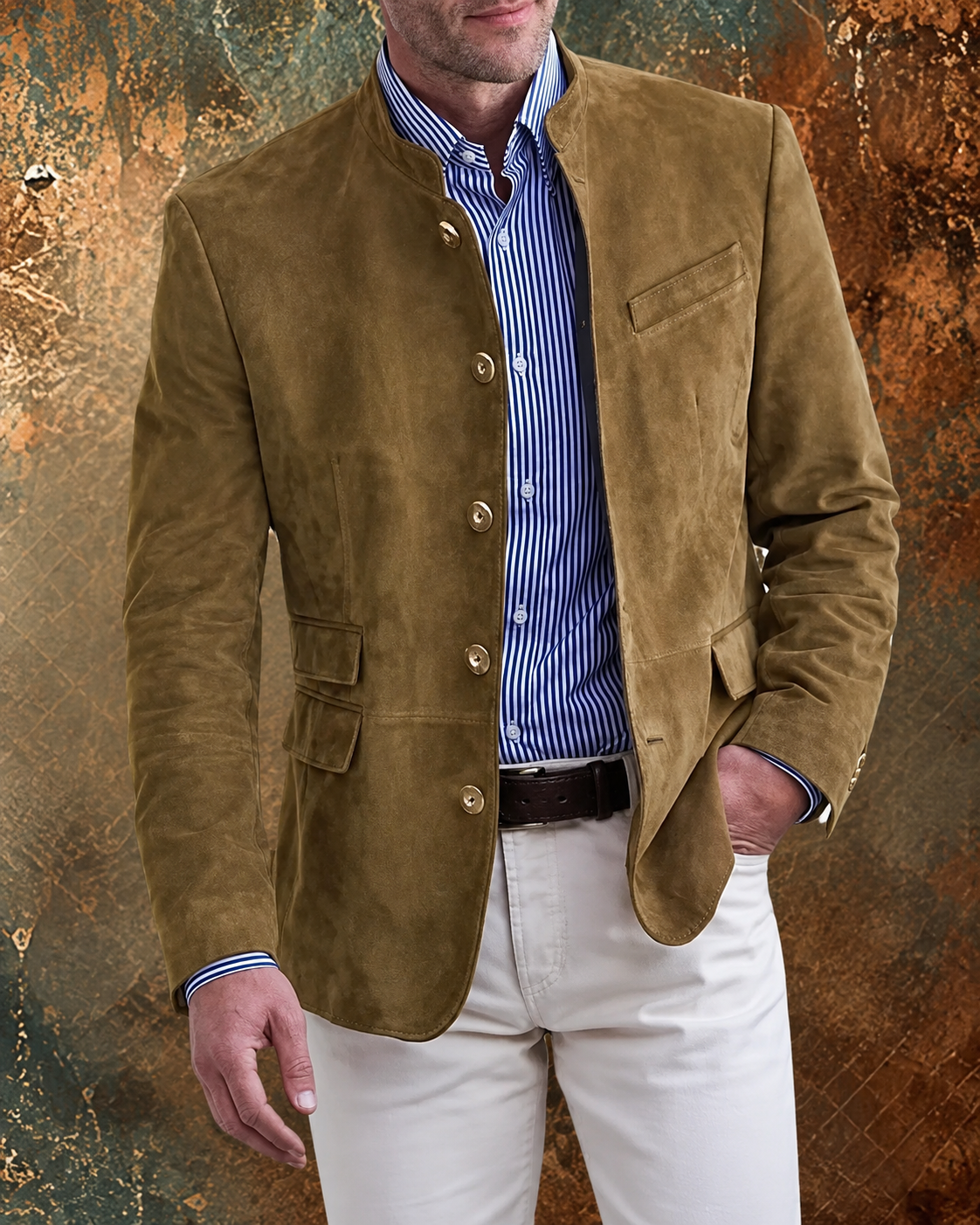 Eric - Chaqueta de antelina