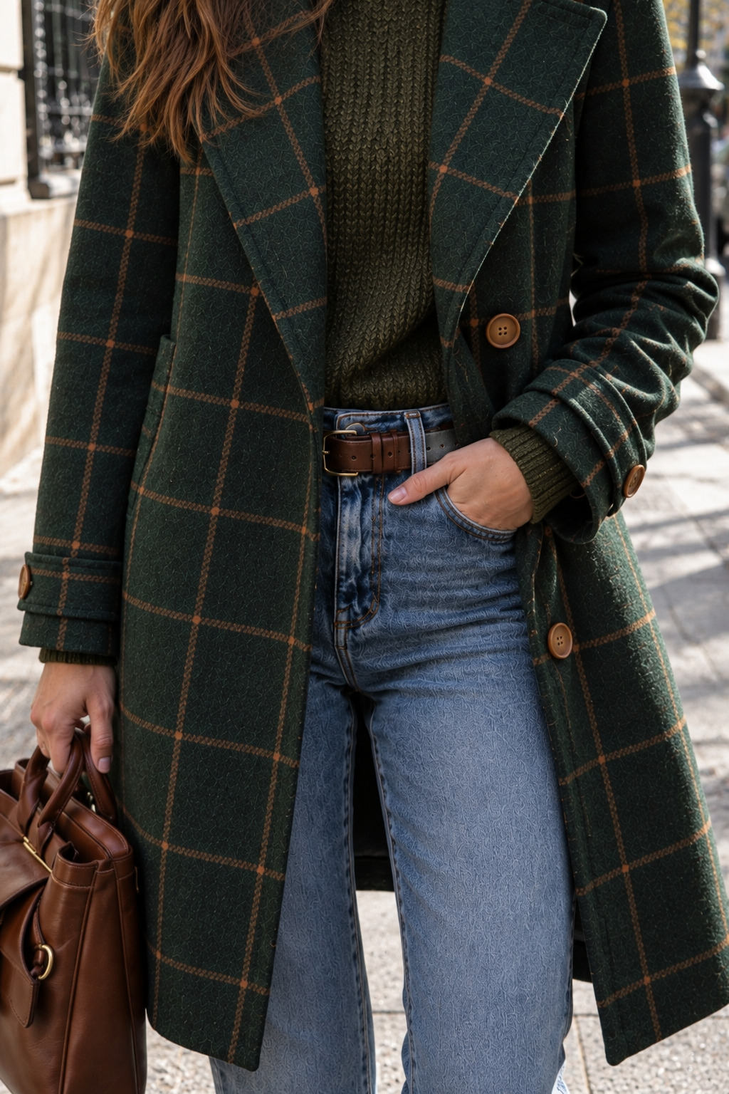 Adriana™ | Abrigo Clásico de Invierno con Estampado de Cuadros