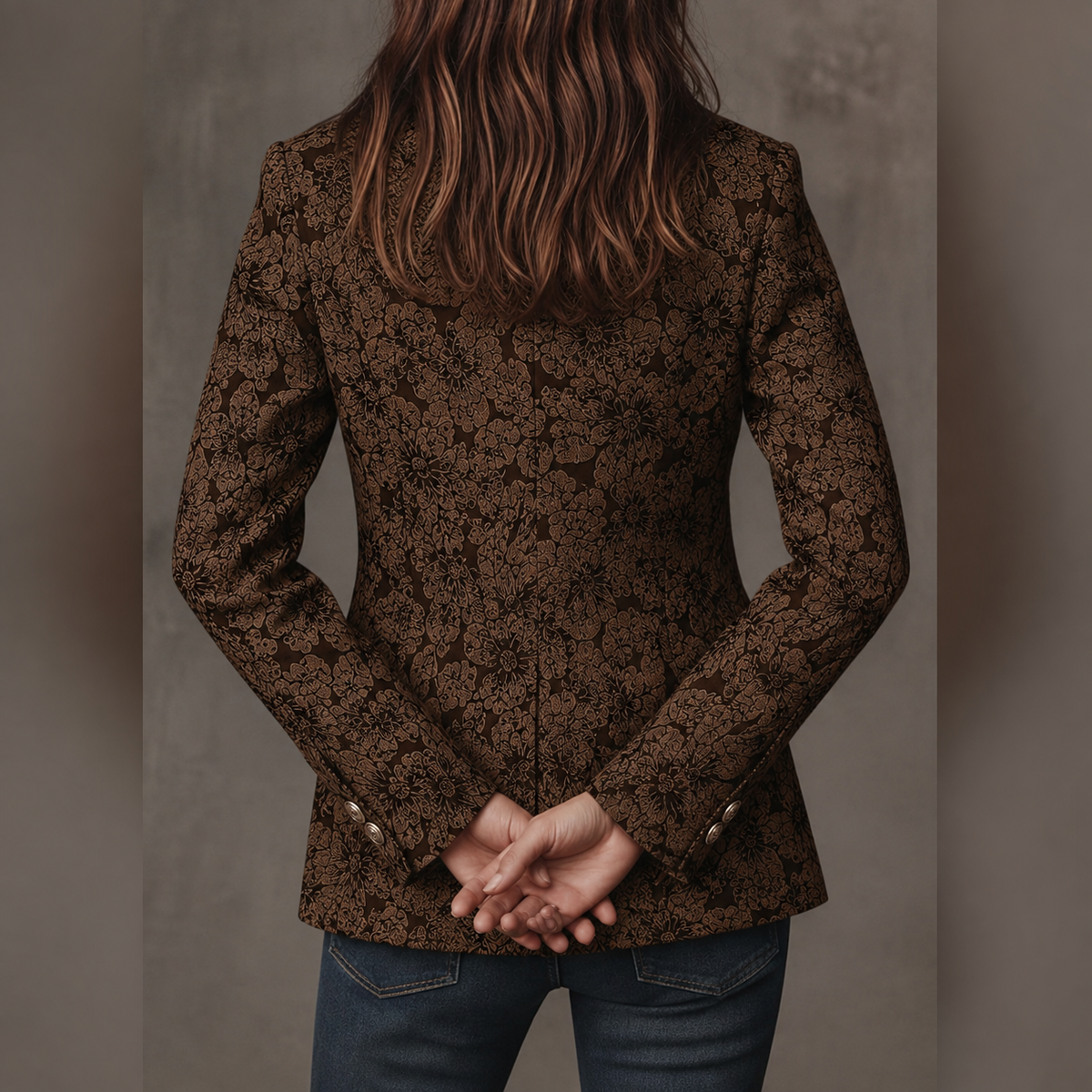 Blazer jacquard entallado Estelle
