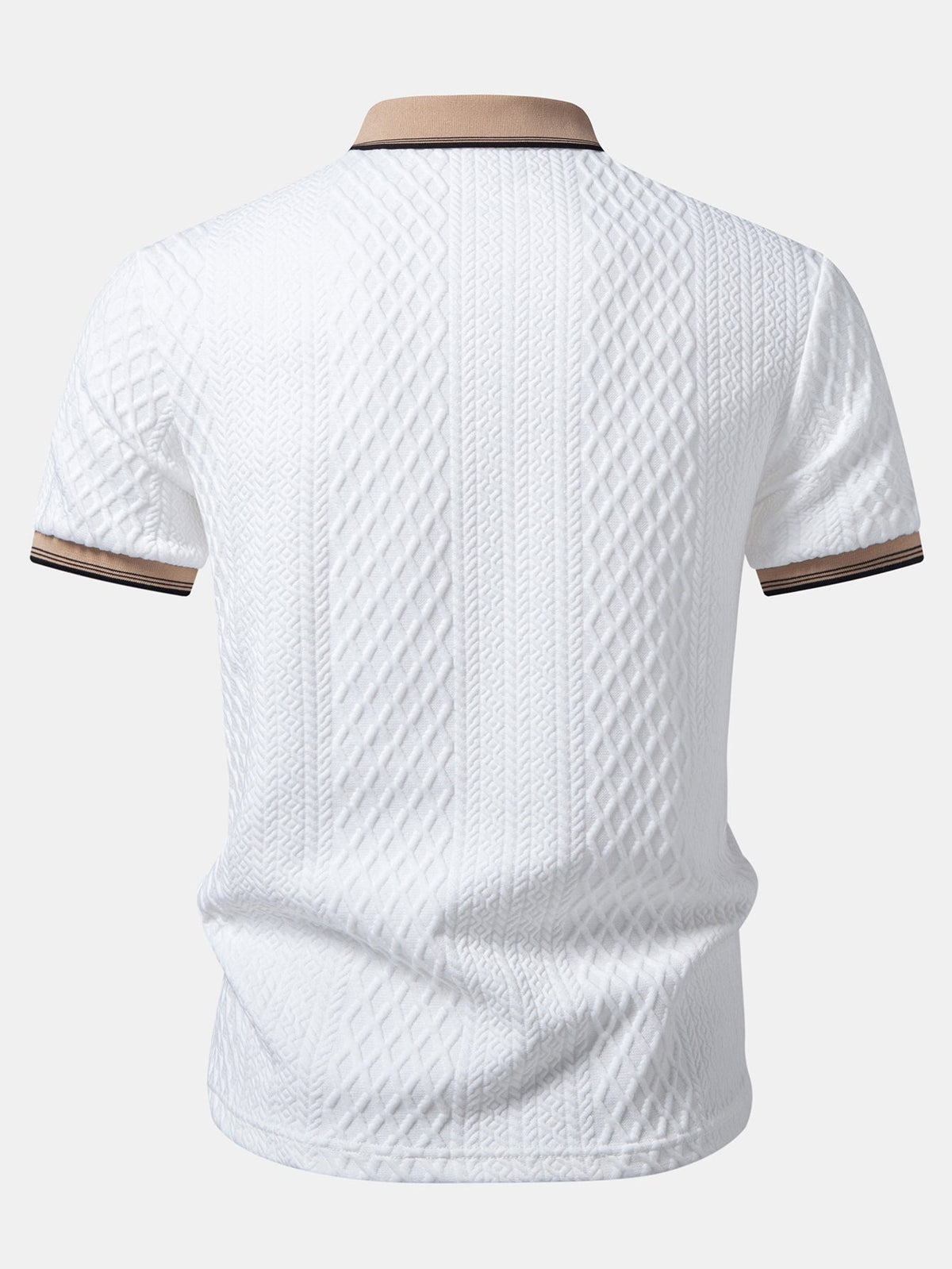 Polo jacquard geométrico