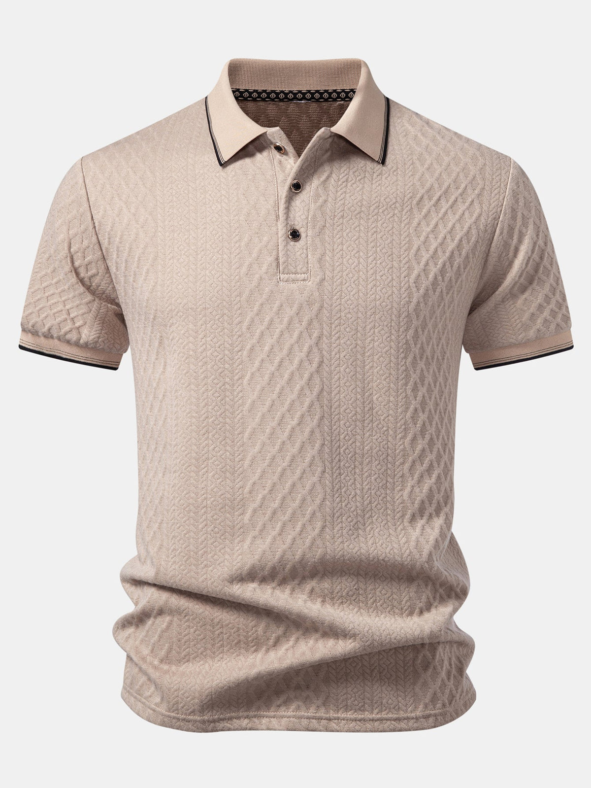 Polo jacquard geométrico