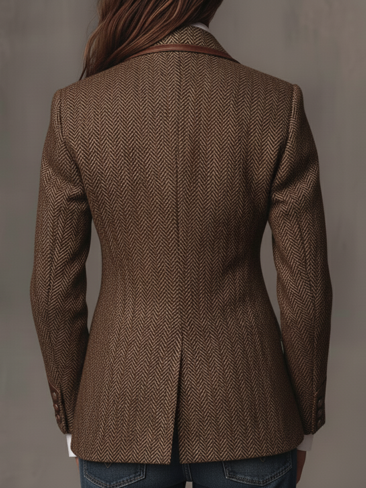 Blazer con canesú y estampado de espiga Gisèle