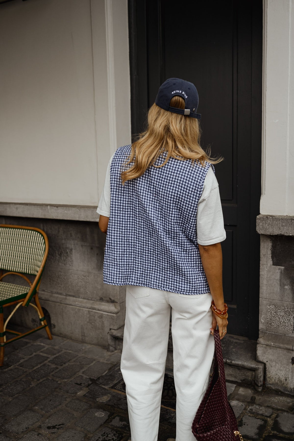 Cárdigan Agnes vichy azul