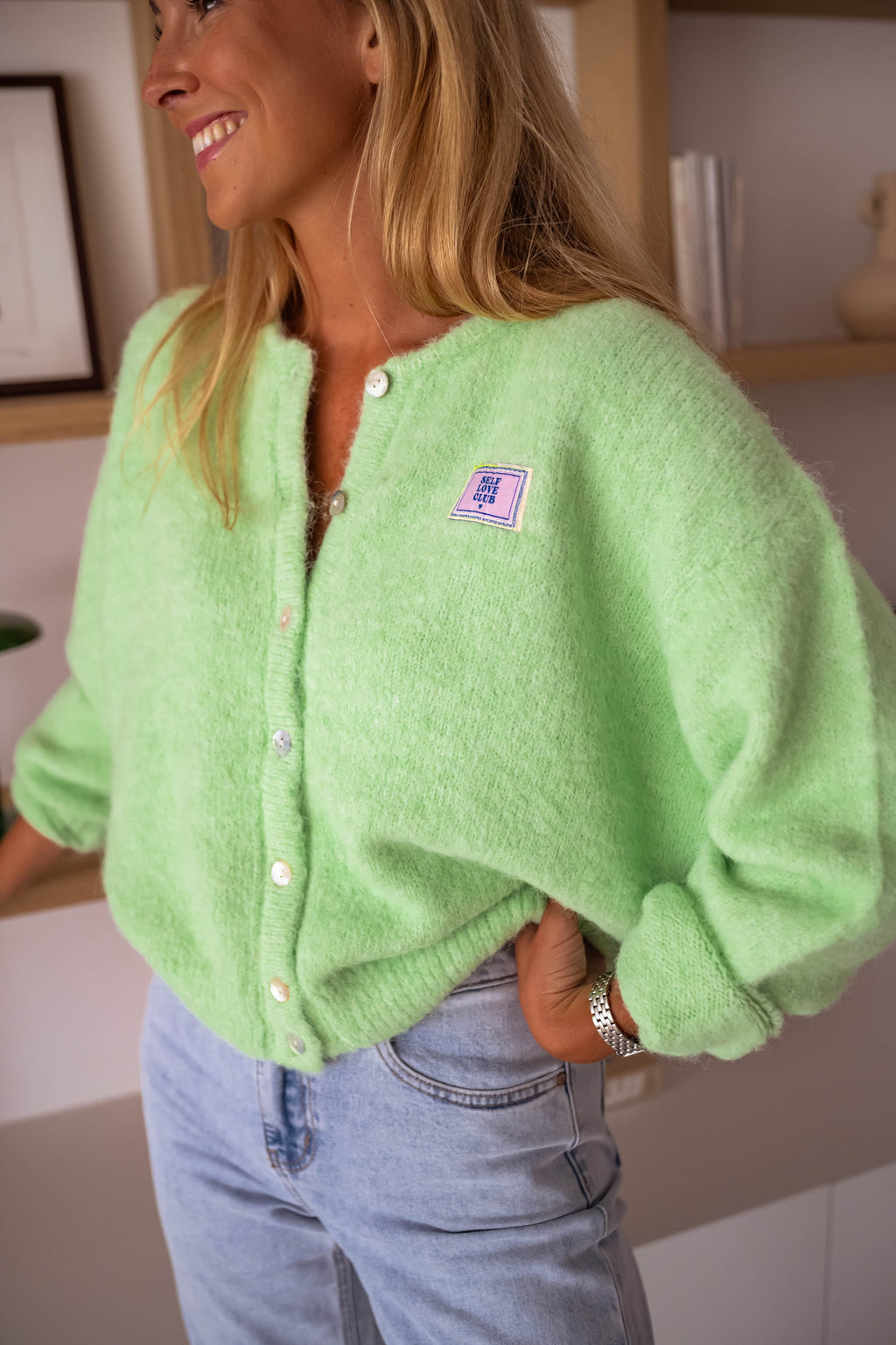 Cárdigan Harris verde